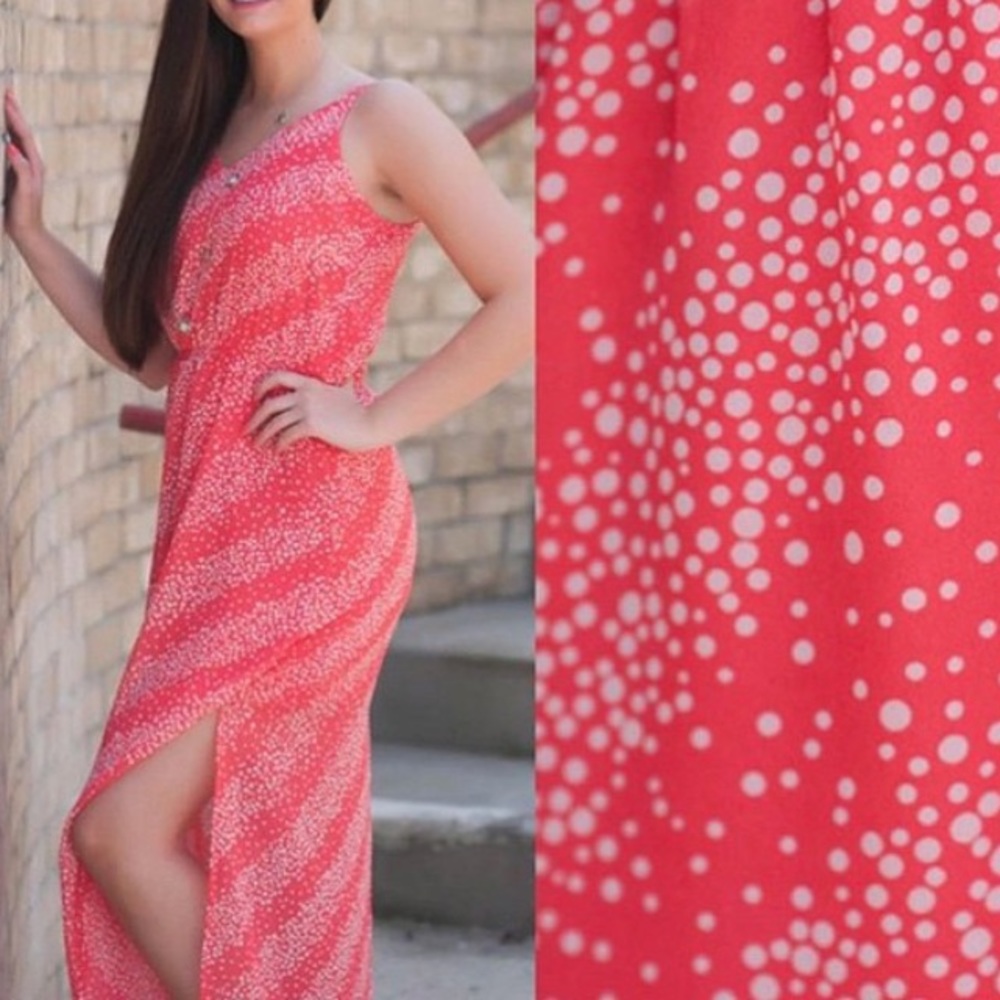 Red Polka Dot Maxi Dress
